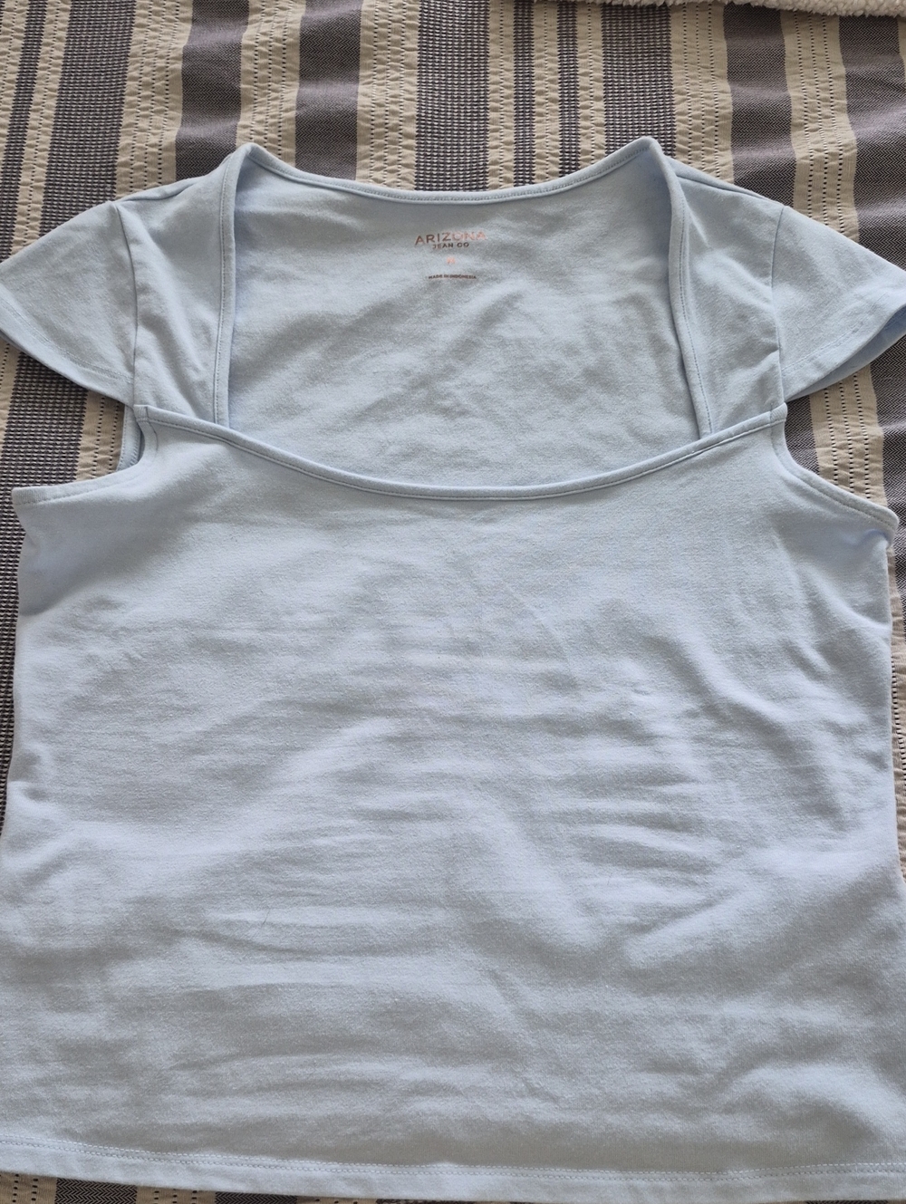 Arizona Jean Company Light Blue Square Neck Tank